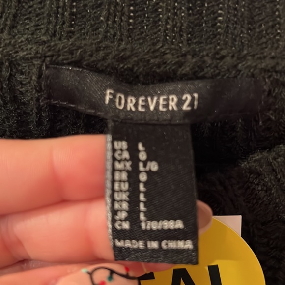 NWT never worn forever 21 green cropped sweater size large - Picture 5 of 5
